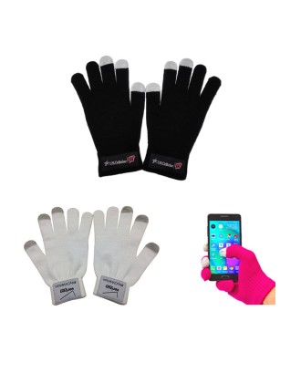 3 Fingers Texting Gloves with Woven Patch